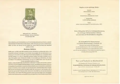 Berlin Michel 153 "Großer Kurfürst" Ersttagsblatt ETB 17 o 10.11.1956