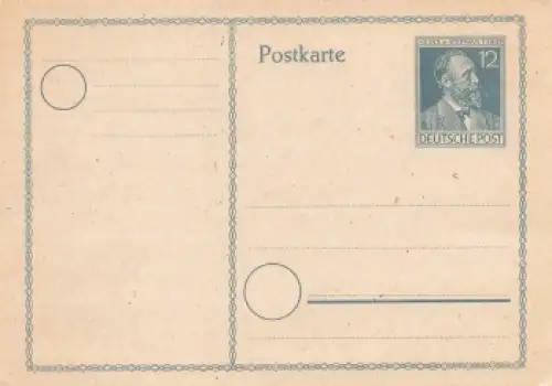 Heinrich von Stephan Ganzsache 12 Pfennig * 1947