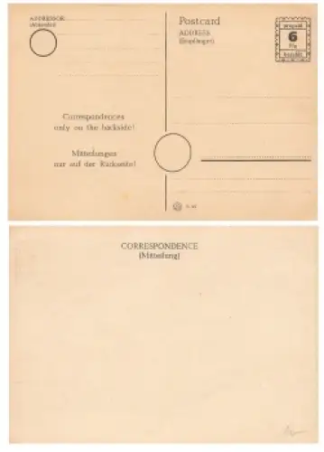 RPD Schwerin Ganzsache P793 6 Pfennig bezahlt * 1945