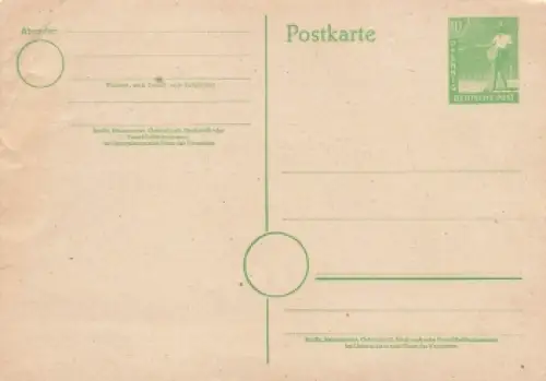 Kontrollratsausgabe Ganzsache 10 Pfennig 1947 *