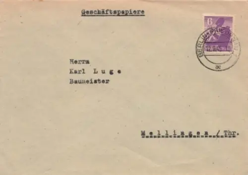 Alliierte Besetzung Berlin Michel 2A Einzelfrankatur o Berlin Friedenau 12.9.1945 nach Mellingen