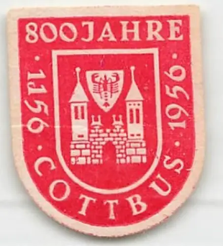 Cottbus 800 Jahrfeier 1956 Vignette