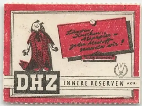 DHZ Lumpen Knochen Altpapier jeden Altstoff sammeln wir Vignette um 1950