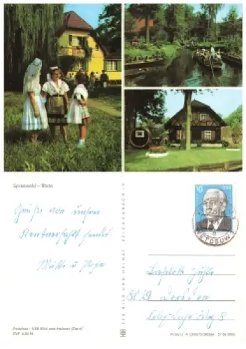 Vetschau1-Wetosow zweisprachiger Stempel o 15.6.1976