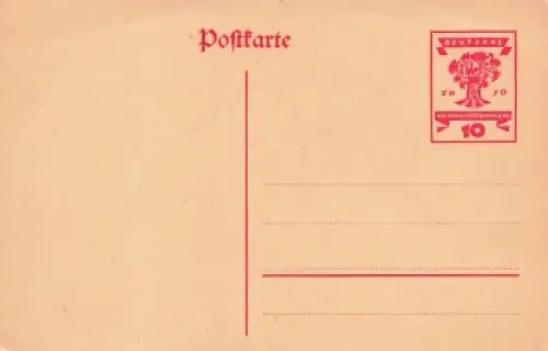 Deutsche Nationalversammlung 1919 Ganzsache 10 Pfennig P115 *