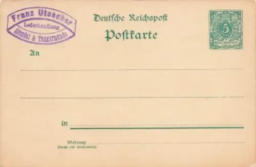 Krone Adler 5 Pfennig Reichspost Ganzsache *