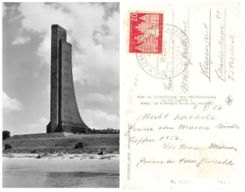 24235 Laboe Ehrenmal Michel 230 Sonderstempel Marine Bundestreffen Kiel 2.6.1956