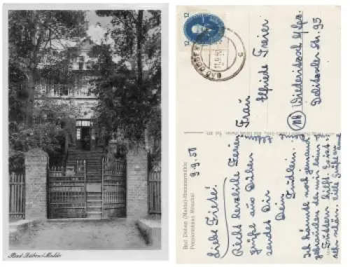 Bad Düben Mulde Pensionshaus Möschel o 11.9.1950