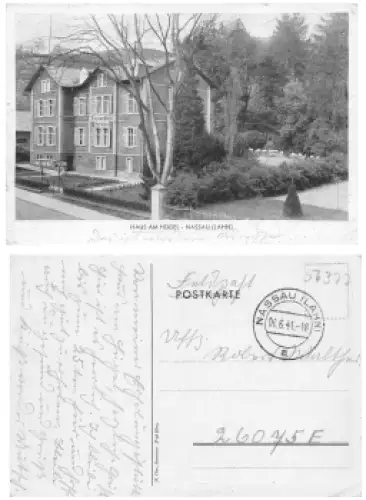 56377 Nassau Lahn Haus am Hügel Feldpost 6.6.1941