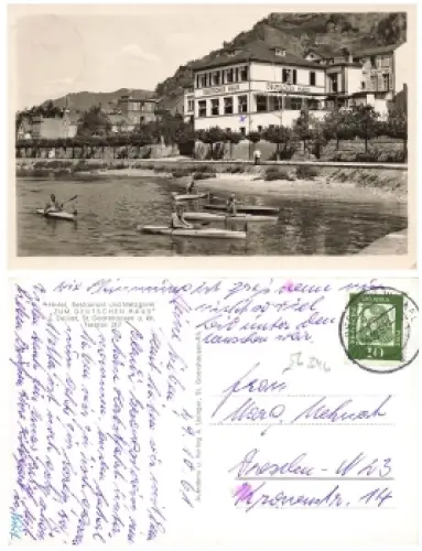 56346 St Goarshausen Hotel zum Deutschen Haus o 30.10.1961