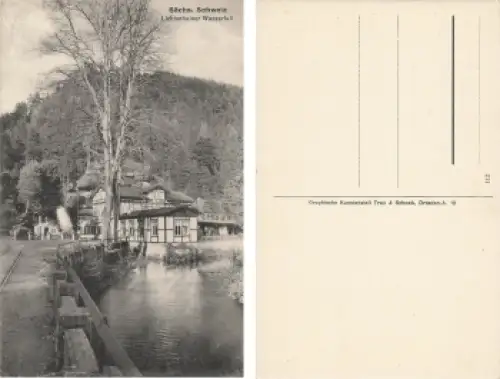 01855 Lichtenhainer Wasserfall Sächsische Schweiz * um 1910
