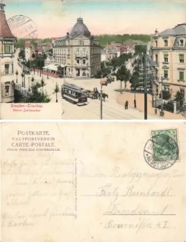 Trachau Dresden Großenhainer Platz Wettin Schlösschen o 27.8.1907