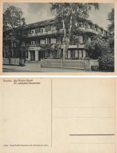 Weißer Hirsch Dresden Dr Lahmanns Sanatorium * um 1940