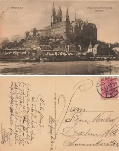 Meißen Dom und Albrechtsburg Elbseite o 15.5.1922
