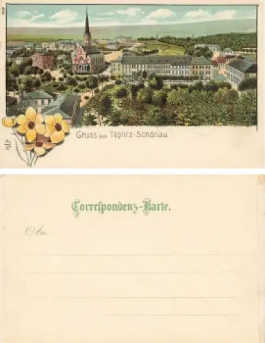 Teplitz-Schönau Böhmen Farblitho * um 1900