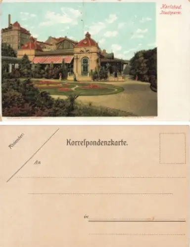 Karlsbad Stadtpark Böhmen * um 1900