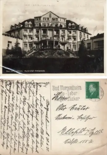 97980 Bad Mergentheim Kuranstalt Hohenlohe o 30.6.1931