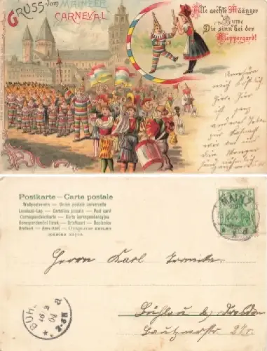 Mainzer Carneval Litho o 15.2.1904