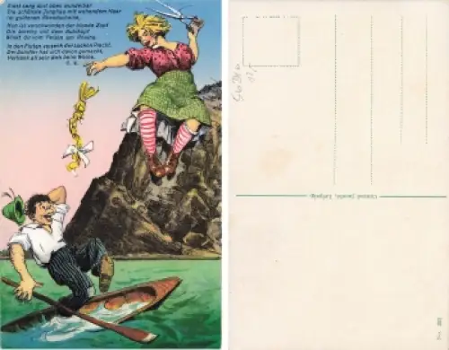 Loreley Rhein Humorkarte * um 1920