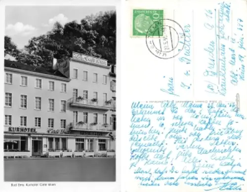 56130 Bad Ems Kurhotel Cafe Wien o 22.5.1956