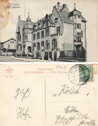 Siegen Westfalen Kreishaus o 3.2.1908