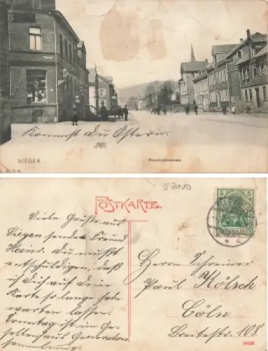 Siegen Westfalen Frankfurterstrasse  o 1907
