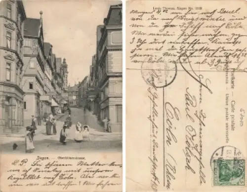 Siegen Westfalen Oberkölnerstrasse o 13.7.1906