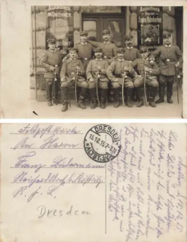 Dresden Ostra-Allee 15b Hotel Heruzogin Garten Restaurant Otto Frizsche Echtfoto o 1915