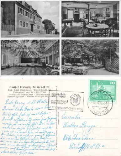 Leutewitz Dresden Gasthof Curt Herrmann o 1978 Karte ist aus den 30iger Jahren