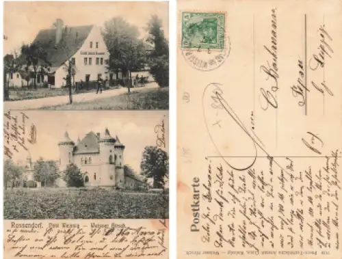 Rossendorf Post Weissig Dresden Gasthof Lindenhof o 1907