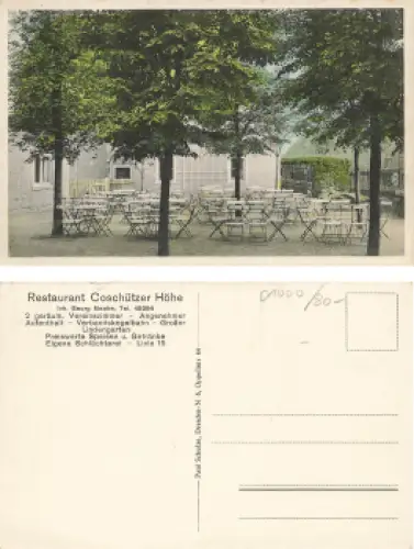 Coschütz Dresden Restaurant Coschützer Höhe Georg Baake * um 1920