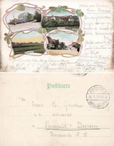 Coschütz Dresden Jugendstilkarte o 1917