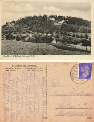 Borsberg bei Pillnitz Dresden Bergwirtschaft W. Bähr o 1943