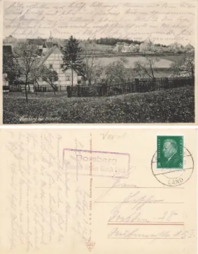 Borsberg bei Pillnitz Dresden  Landpoststempel  1931