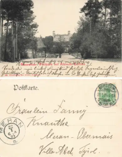 Blasewitz Dresden Waldpark mit Albrecht Schloss o 1904
