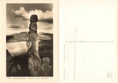 Elbsandsteingebirge Kletterei an der Barbarine Kletterfelsen * 1962 Verlag Hahn-Foto615