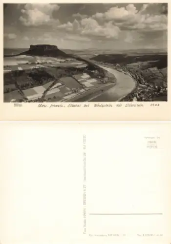 01824 Königstein mit Lilienstein * 1966 Verlag Hahn-Foto2463