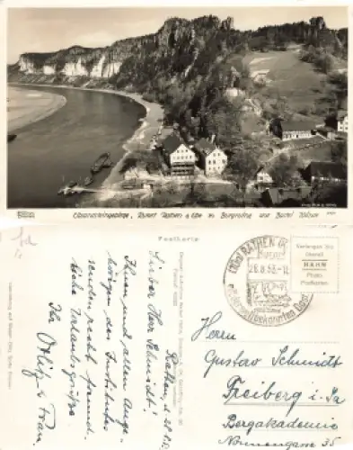 01824 Kurort Rathen Bastei Wände o 1953 Verlag Hahn-Foto2471