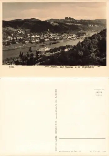 01814 Bad Schandau mit Schrammsteine * 1963 Verlag Hahn-Foto4025