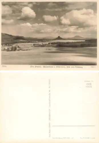 Sächsische Schweiz Kaiserkrone und Zirkelstein * 1966 Verlag Hahn-Foto13425