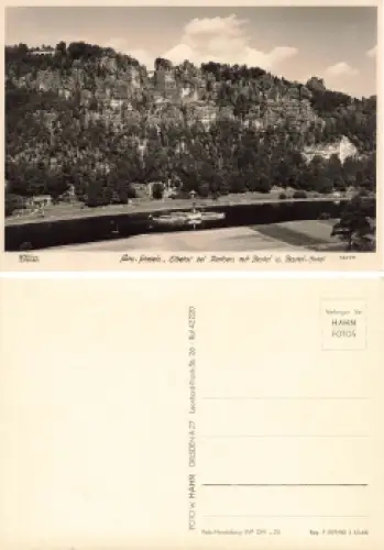 Sächsische Schweiz bei Rathen mit Bastei * 1964 Verlag Hahn-Foto13277