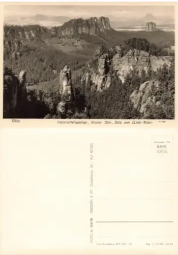 Elbsandsteingebirge Grasser Dom Kletterfelsen * 1963 Verlag Hahn-Foto11196