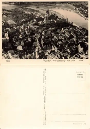 01662 Meißen Luftaufnahme * 1950 Verlag Hahn-Foto10069