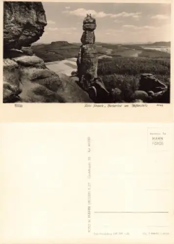 Sächsische Schweiz Barbarien am Pfaffenstein Kletterfelsen * 1963 Verlag Hahn-Foto8163