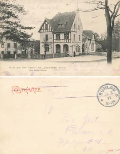 01454 Ullersdorf Gasthof Ullersdorfer Mühle Gustav Kühnei o 1911