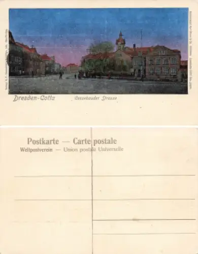 Cotta Dresden Cossebauder Strasse Lunakarte 11616 * um 1900