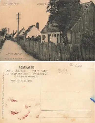 Ostragehäge Dresden Drescherhäuser "Großstadt Idyll" * um 1910