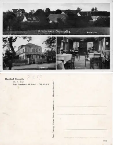Gompitz Dresden Gasthof K. Erler * um 1937
