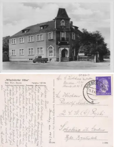 Wilschdorferhöhe Dresden Gasthof Rich. Damm o 1943