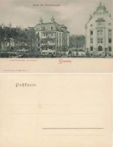 Johannstadt Dresden Krankenhaus Haus für Privatkranke * um 1900
